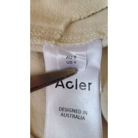 Acler Lewis Cream High Waisted Cropped Flare Jeans - Picture 5 of 5